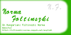 norma foltinszki business card